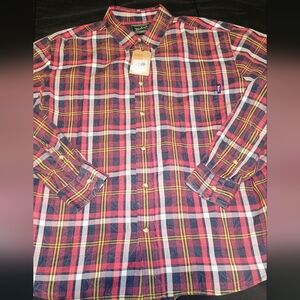 New With Tags Woolrich Men's Sz XL Plaid Button Up Shirt
